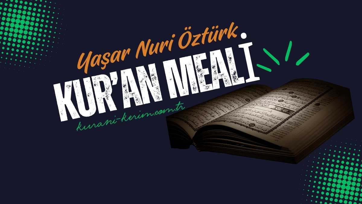 Yaşar Nuri Öztürk Meali
